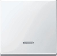 Лицевая панель Schneider Electric Merten System M для 1-кл. выключателя с подсветкой полярно белый